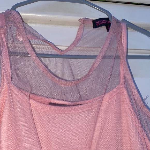 Pink dress with sheer overlay - Picture 5 of 5